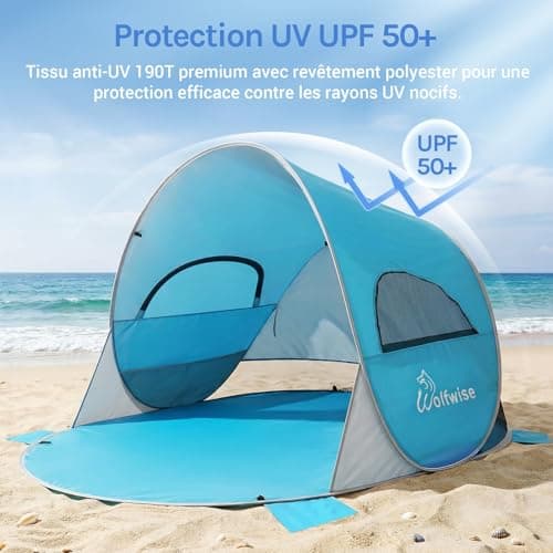 Abri de Plage Wolfwise Pop Up 3-4 Personnes UPF 50+