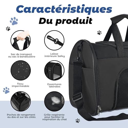 Sac de transport chat Zavothy S souple et pliable