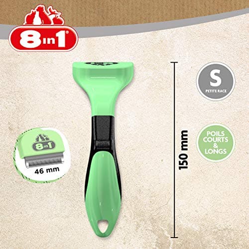 8in1 Coat DeShedder S Brosse Sous-Poil Petit Chien