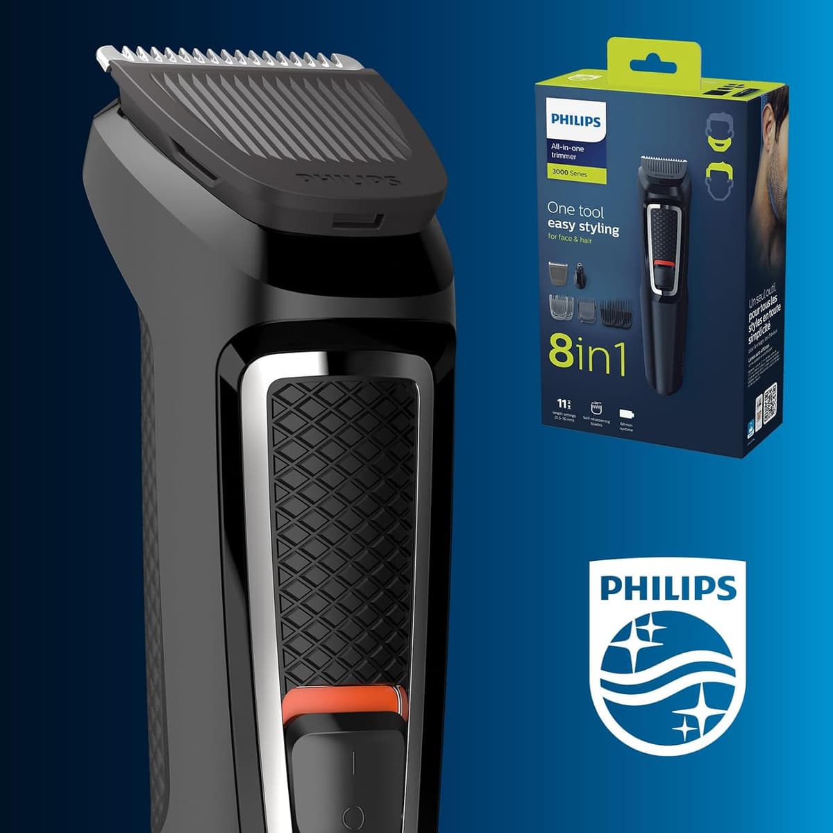 Tondeuse Philips Series 3000 MG3730/15 - 8 en 1