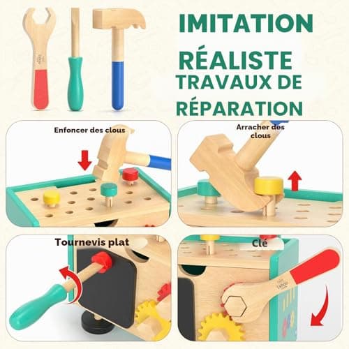 Caisse à outils enfant en bois Lehoo Castle TT-005