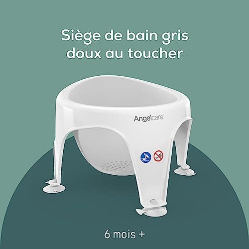Anneau de bain Angelcare gris siège 6 à 10 mois