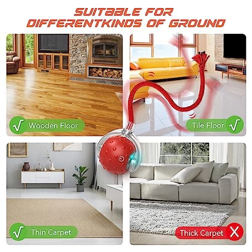 Balle interactive Iokheira L02 pour chat d'intérieur