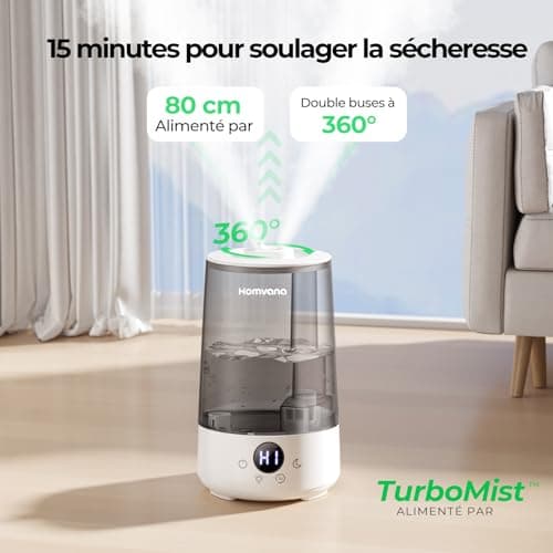 Humidificateur Homvana H101 3,6 L Silencieux Gris