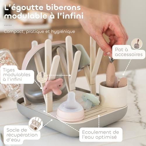 Égouttoir à biberons Béaba Forêt modulable 6 places
