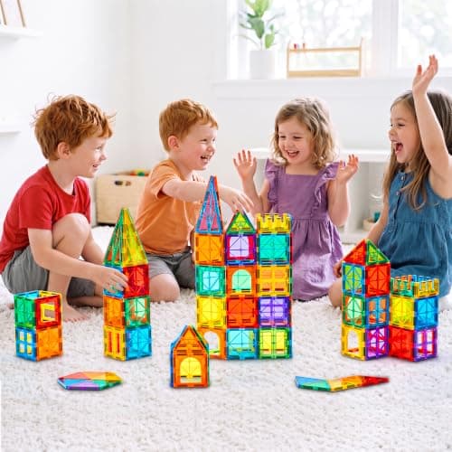 Tuiles magnétiques Gemmicc 100 pièces avec 2 voitures