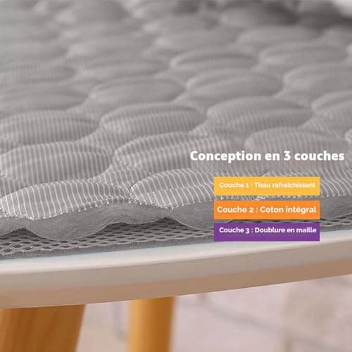 Tapis rafraîchissant Fueegue 100x70 cm en tissu sans gel