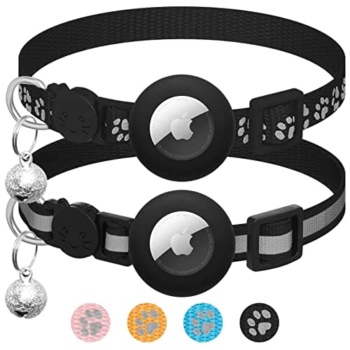 Collier chat LAFAYI lot de 2 avec étui pour traceur