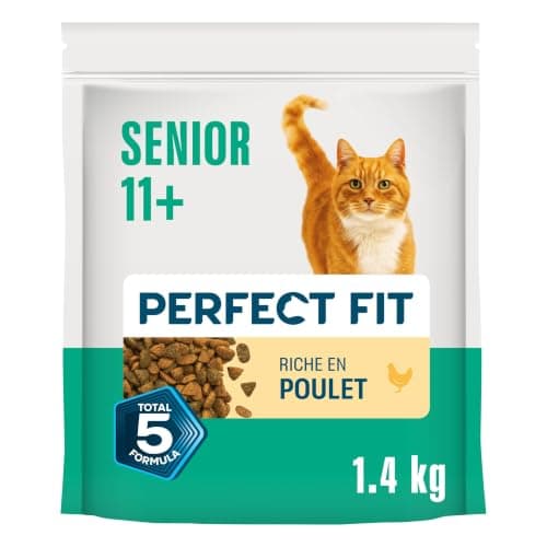 Croquettes Perfect Fit Senior 11+ Poulet Chat 5x1,4 kg