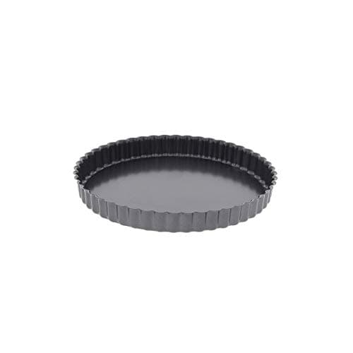 Moule à tarte cannelé De Buyer 20 cm acier fond fixe