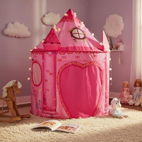 Tente château princesse rose Benebomo pliable