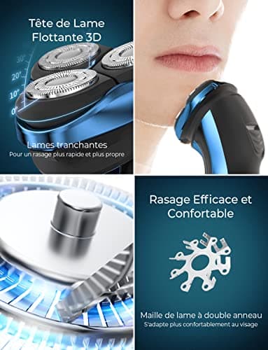 Rasoir CITHOT RS8336 Têtes Rotatives IPX7 Wet & Dry