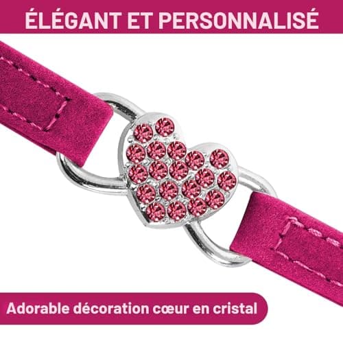 Collier chat cobee Bling Heart taille unique 20-25 cm