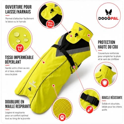 Imperméable Chien DOGOPAL Réfléchissant 5 Tailles