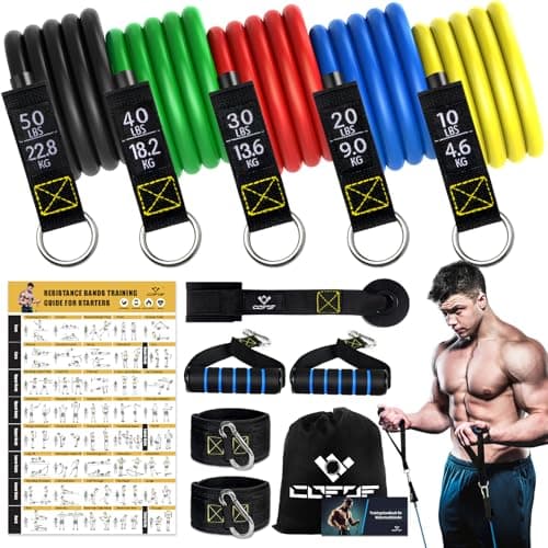 Kit Elastique COFOF Musculation 5 Bandes Résistance