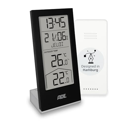 Station Météo ADE Compacte Horloge Radio-Pilotée