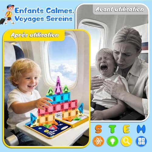 Mini Tuiles Magnétiques LeagoEra 48 Pièces de Voyage