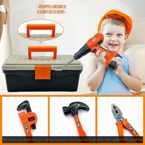 Boîte à outils enfant Hyrenee KY153 avec perceuse