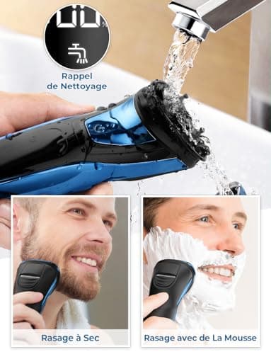 Rasoir CITHOT RS8336 Têtes Rotatives IPX7 Wet & Dry