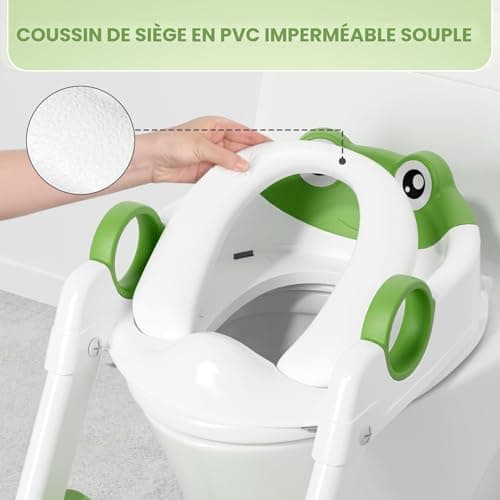 Réducteur WC Grenouille COOSEYA avec Marchepied Réglable