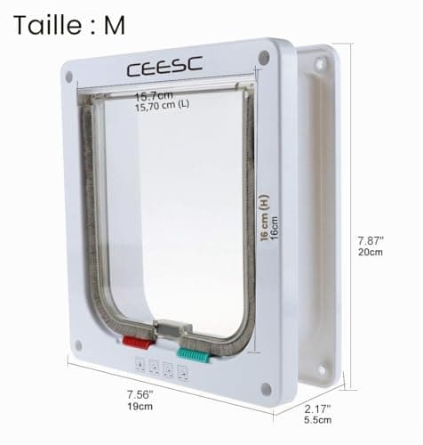 Chatière CEESC 4 Voies Taille M Clapet Transparent