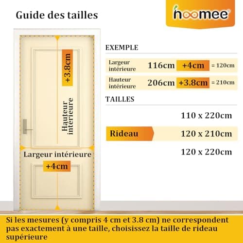Moustiquaire Magnétique HOOMEE Porte 120x210 cm