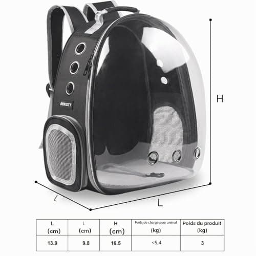 Sac à dos chat BEIKOTT Capsule-BK coque transparente
