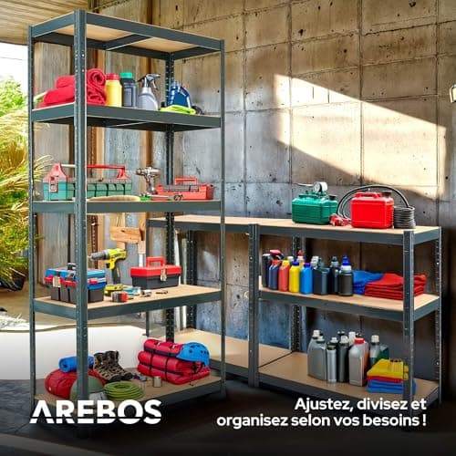 AREBOS Rayonnage Charges Lourdes 180x90x40 cm