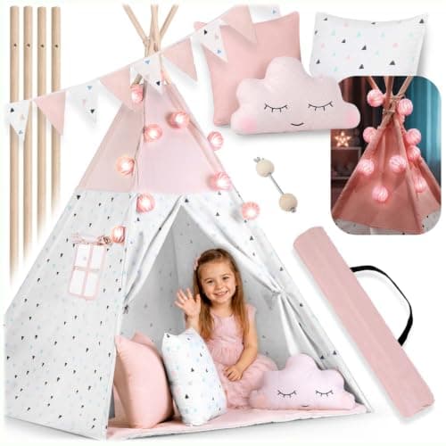 Tipi enfant Nukido 740022 coton et pin avec stabilisateur