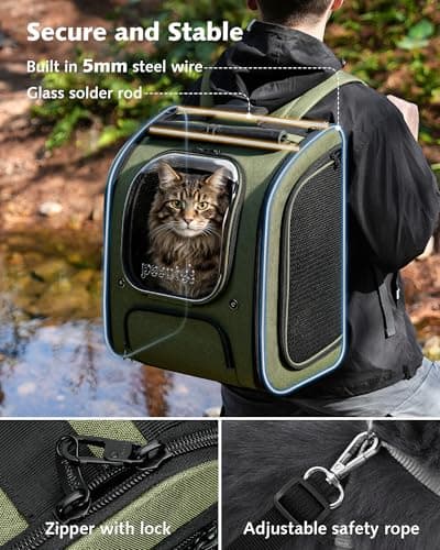 Sac à Dos Chat Pecute Bulle XXL Vert 48 cm