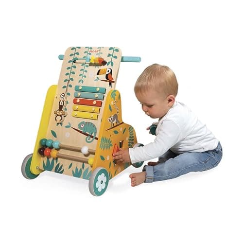 Chariot de marche Janod Tropik bois 6 activités