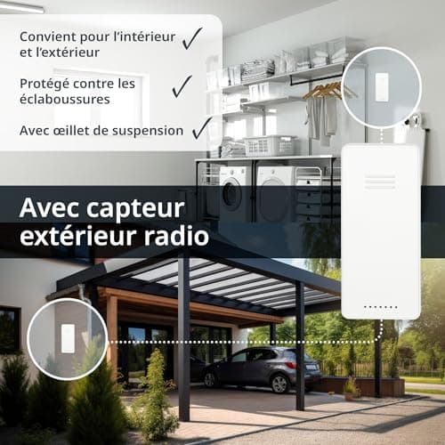 Station Météo ADE Compacte Horloge Radio-Pilotée