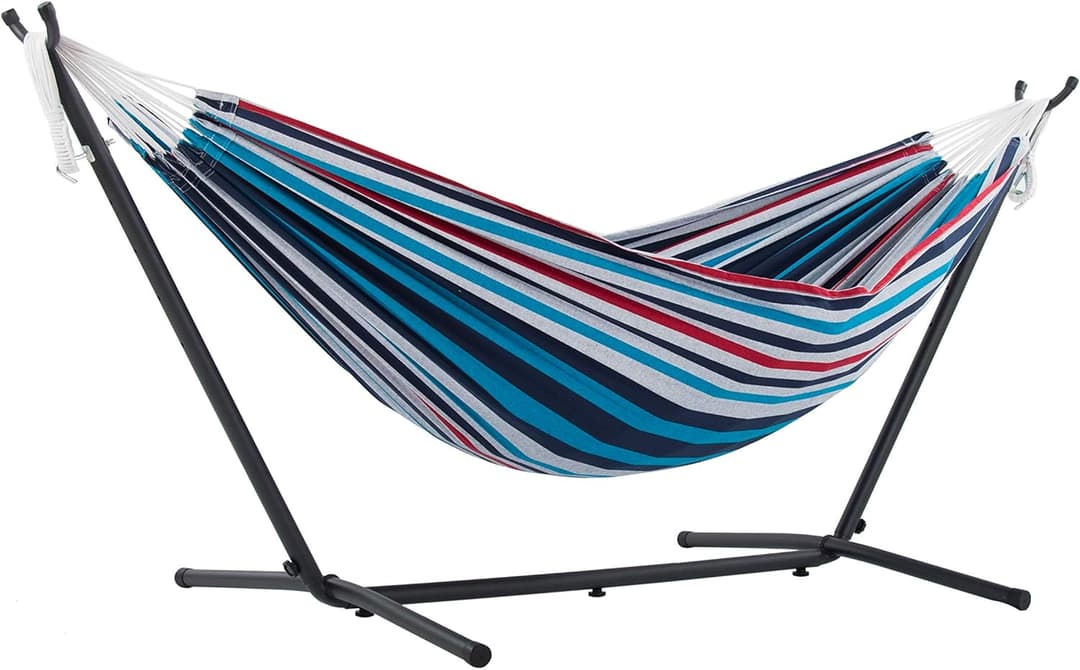 Hamac Double en Coton avec Support (250 cm) - Denim