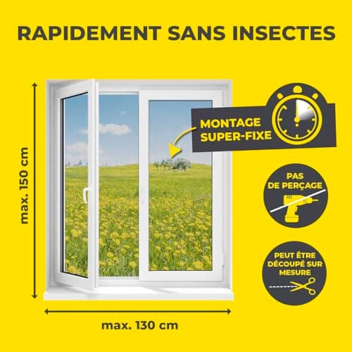 Moustiquaire Fenêtre EASYmaxx Magic Click 12 Aimants