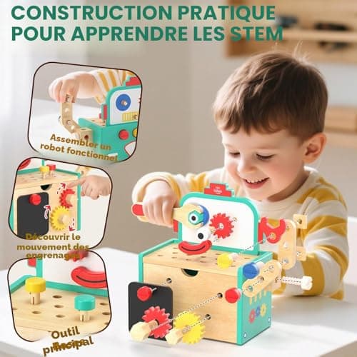 Caisse à outils enfant en bois Lehoo Castle TT-005