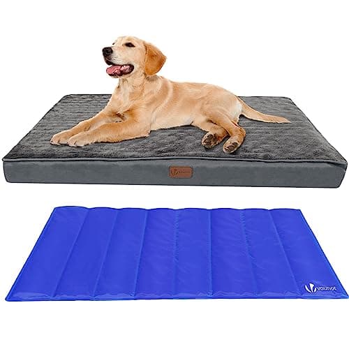Matelas chien VOUNOT 115x81 cm mousse et tapis gel