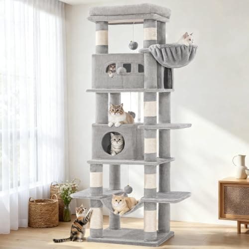 Arbre à chat Hzuaneri 170 cm 8 poteaux sisal