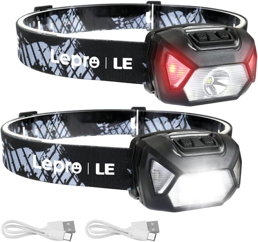Lampe Frontale LED Lepro Rechargeable Puissante