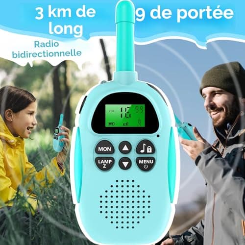 Talkie-walkie enfant Ushining rechargeable VOX LCD