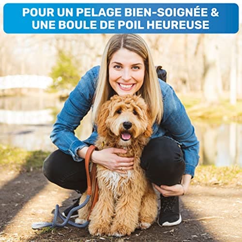 Peigne démêloir BluePet GlanzTanz 2 rangées poil long