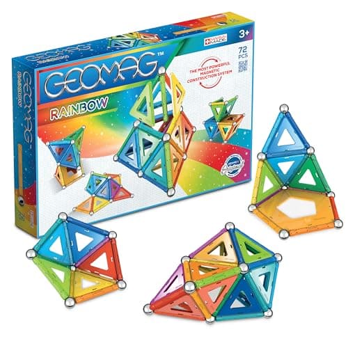 Geomag Classic Rainbow 72 pièces, barres et sphères