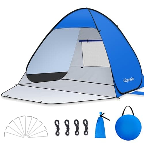 Tente de Plage Glymnis Pop Up avec Porte Zippée