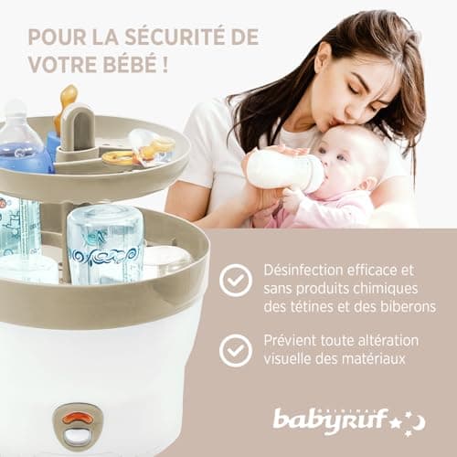 Stérilisateur Vapeur Babyruf BS 29b 6 Biberons