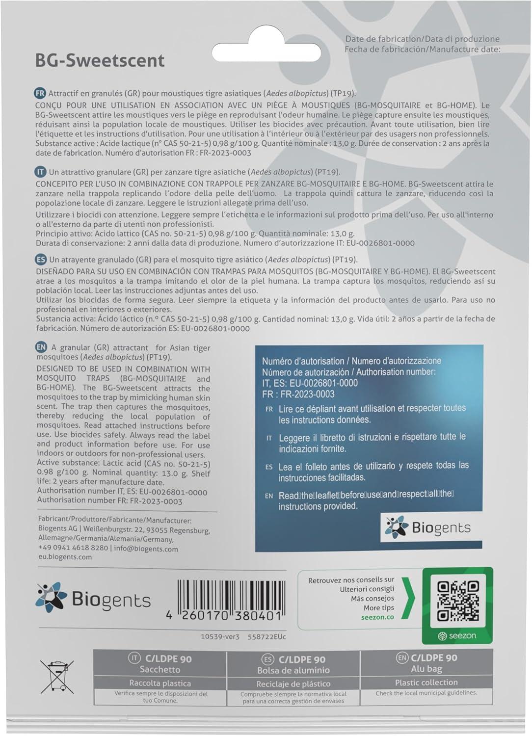 Recharges Biogents 6 Mois Anti-Moustiques