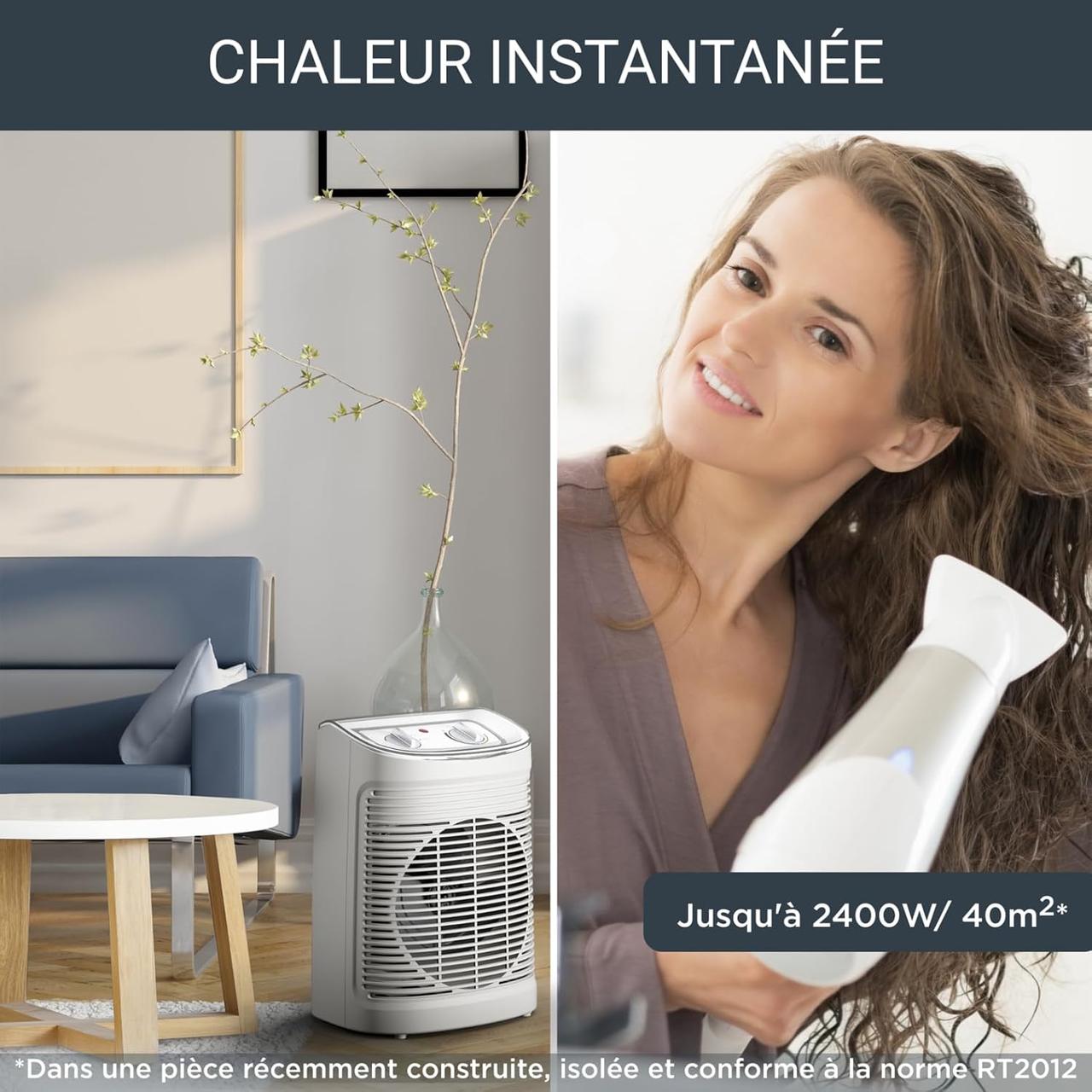 Rowenta SO6510F2 Chauffage Soufflant Salle de Bain