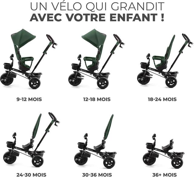 Tricycle Bébé Kinderkraft Aveo Évolutif