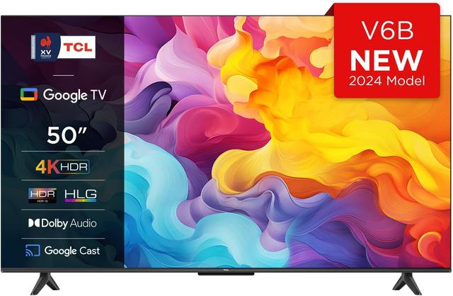 TCL 50V6B 50 Pouces 4K Ultra HD, HDR TV, Smart TV Powered by Google TV