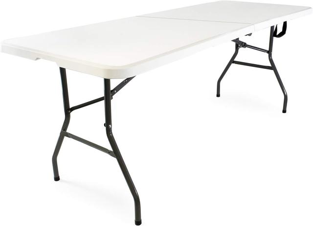 Table Camping Pliante WilTec 180x75cm - Gris Clair