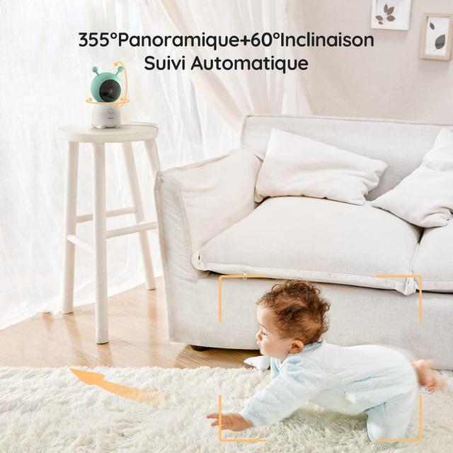 Babyphone Caméra BOIFUN 2K - Surveillance Bébé
