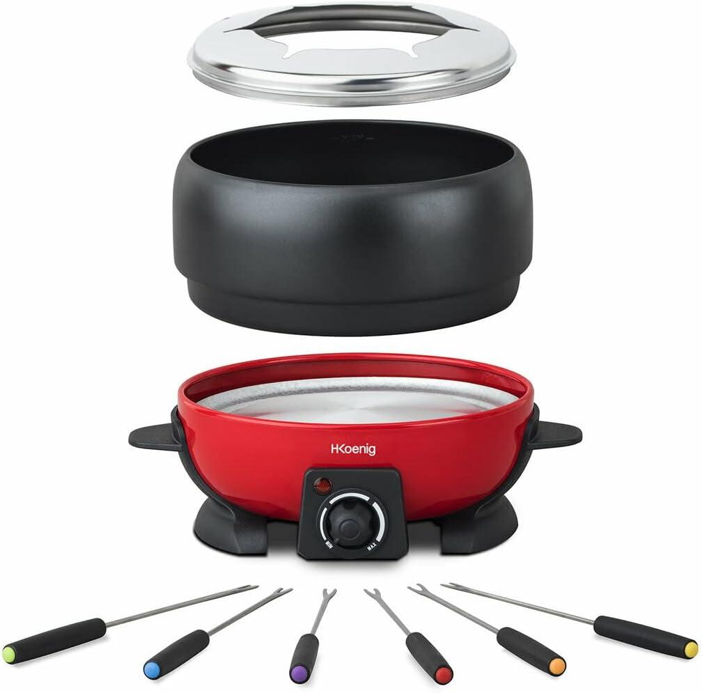 Fondue H.Koenig ALP1800 - Appareil à Fondue Electrique 2L